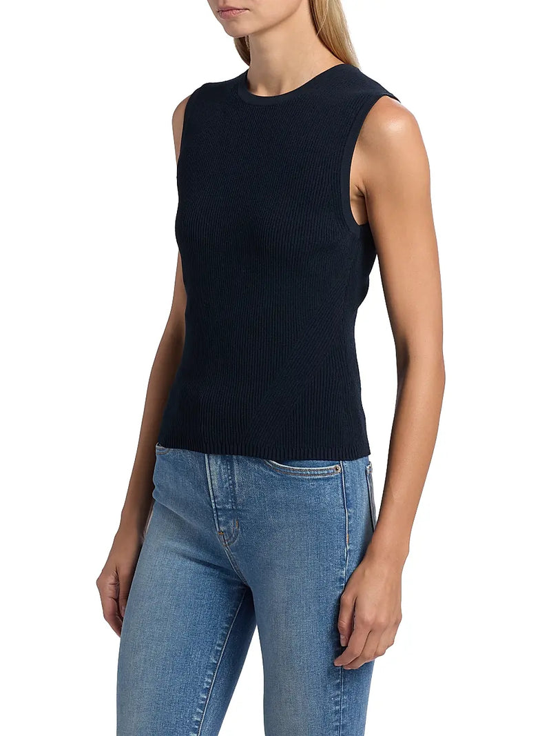 VERONICA BEARD CREWNECK SID SLEEVELESS PULLOVER