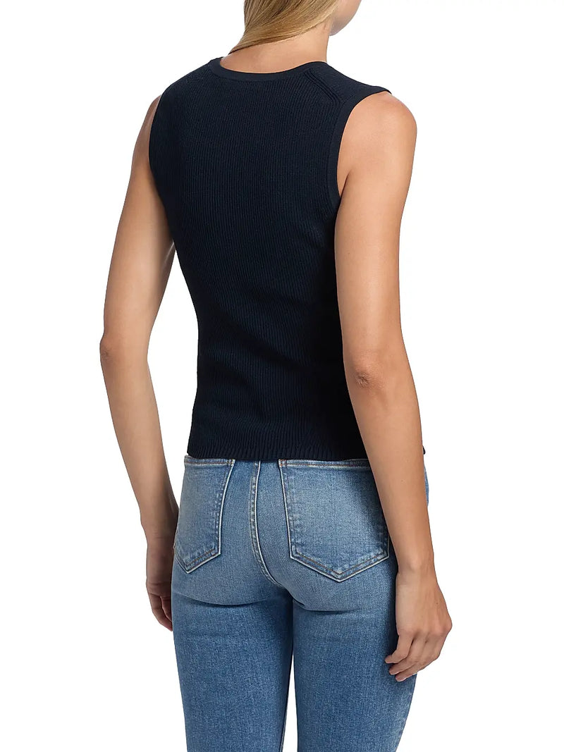 VERONICA BEARD CREWNECK SID SLEEVELESS PULLOVER