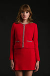 WEILL CREPE AND RHINESTONE JACKET