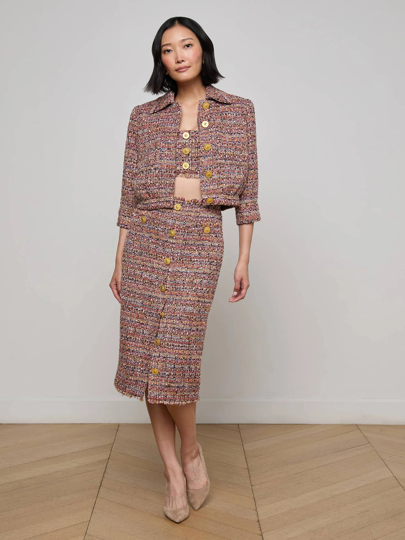 L'AGENCE TAI MIDI SKIRT