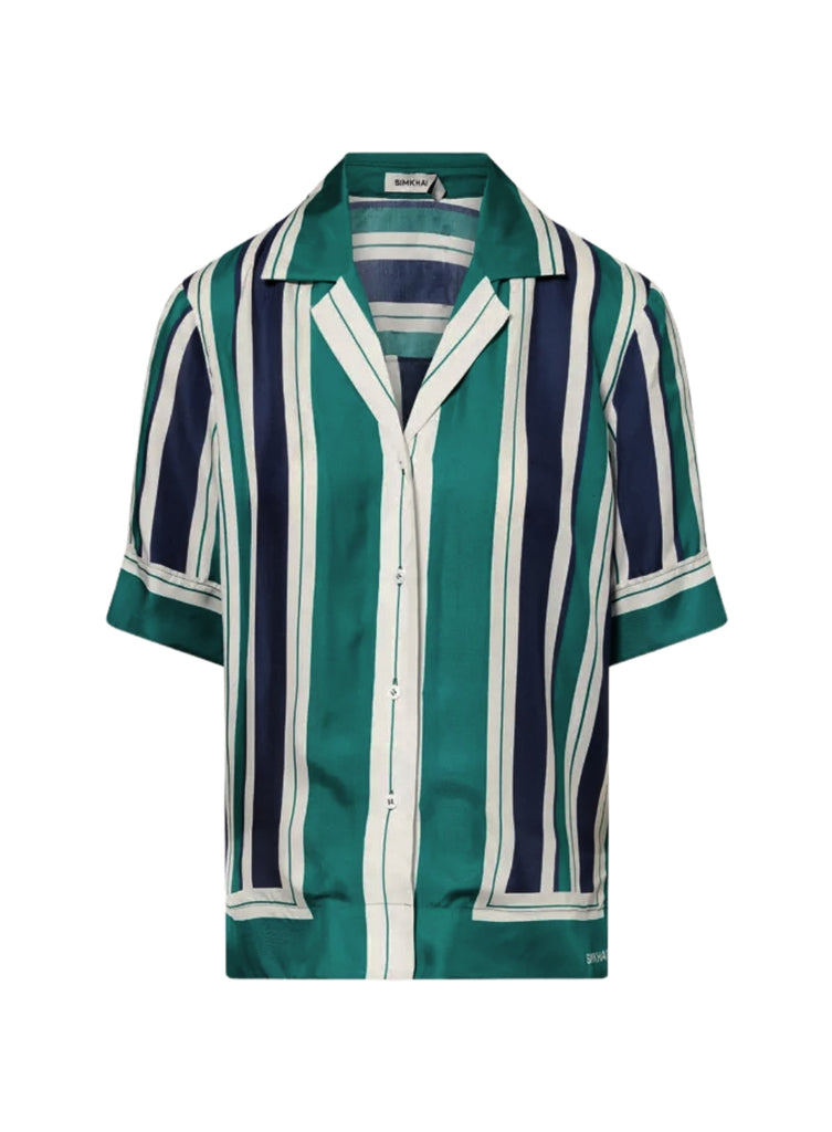SIMKHAI KODA SHORT SLEEVE BUTTON DOWN SHIRT