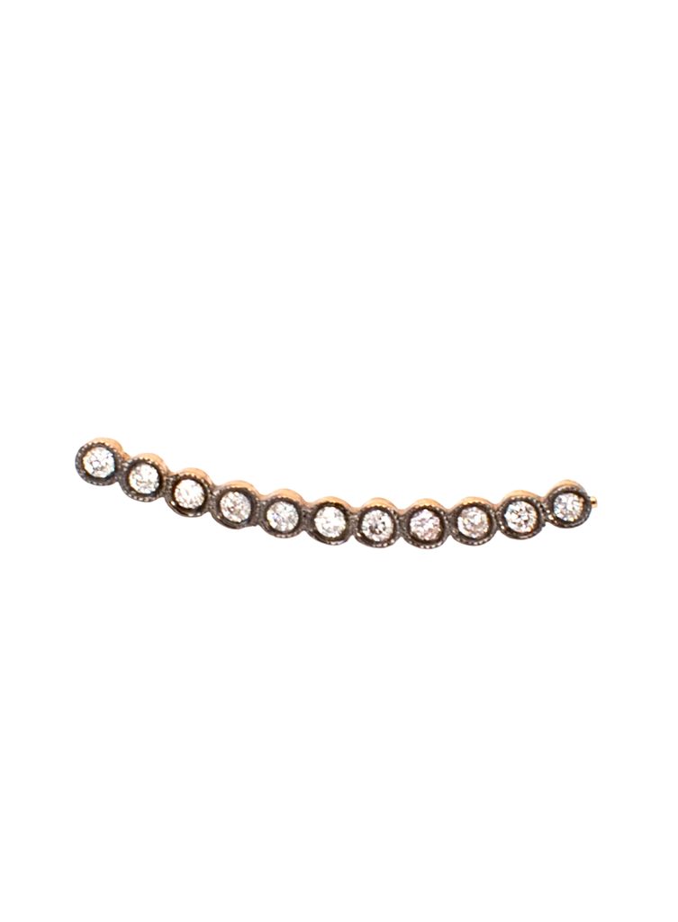 SAMIRA 13 DIAMOND BEZEL CLIMBER EARRING