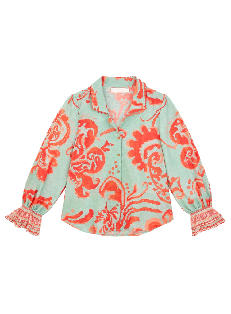 KATE FORD LUFFA SCALLOP BLOUSE