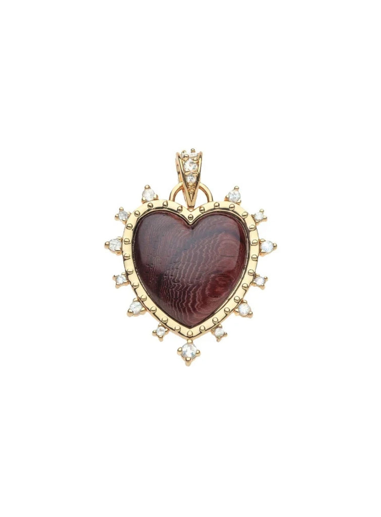 JANE WIN LOVE DOLCE CARVED HEART PENDANT