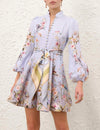 ZIMMERMANN REBELLION BUTTON MINI DRESS