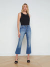 L'AGENCE KENDRA HIGH RISE CROP FLARE (8246422405425)