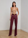 L'AGENCE COATED CLAYTON WIDE LEG PANT