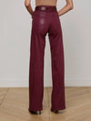 L'AGENCE COATED CLAYTON WIDE LEG PANT