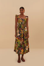 FARM RIO BOTANICAL FOREST MULTICOLOR MAXI DRESS (10162614993201)