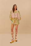 FARM RIO BOTANICAL BEAUTY PINK LONG SLEEVE (10165212709169)