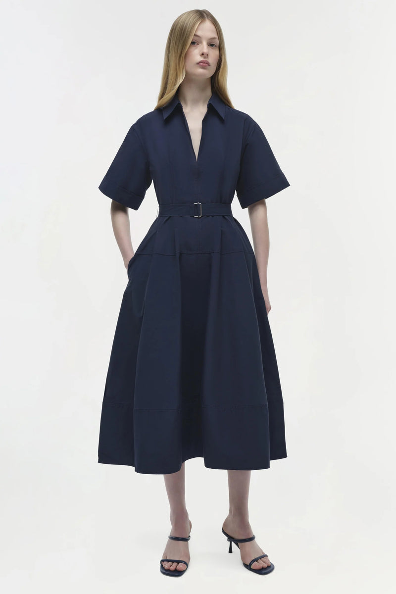 Deanna S/s Belted Midi Dress (10037389099313)