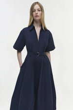 Deanna S/s Belted Midi Dress (10037389099313)