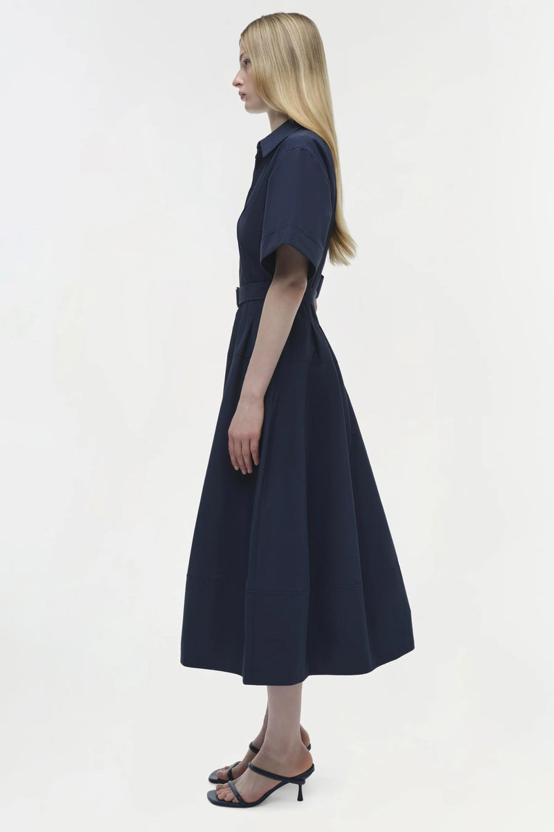 Deanna S/s Belted Midi Dress (10037389099313)