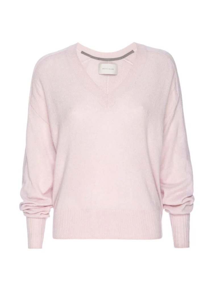 BROCHU WALKER LEIA VEE CASHMERE SWEATER
