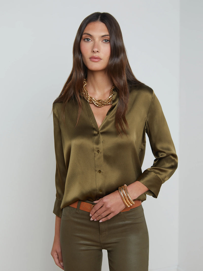 L'AGENCE DANI 3/4 SLEEVE BLOUSE (4907679121479)