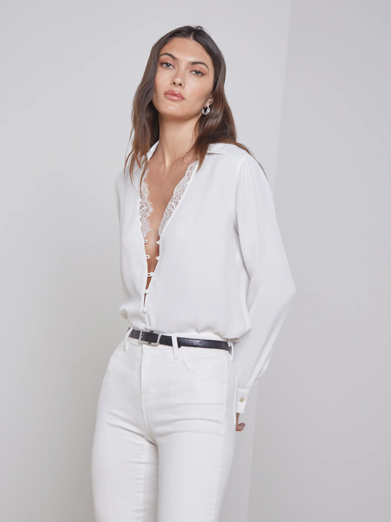 Kori Lace Trim Blouse (8400517529905)