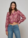 L'AGENCE AKEMI CROPPED BUTTON DOWN