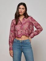 L'AGENCE AKEMI CROPPED BUTTON DOWN