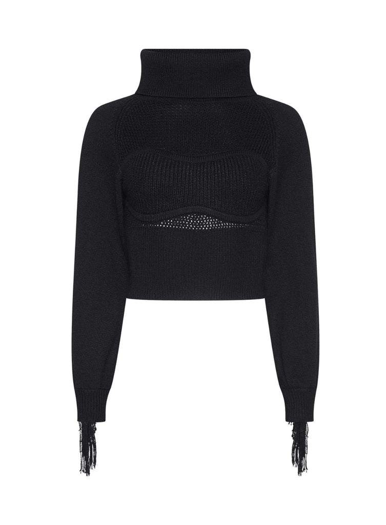 L'AGENCE MADDISON FRINGE TURTLENECK