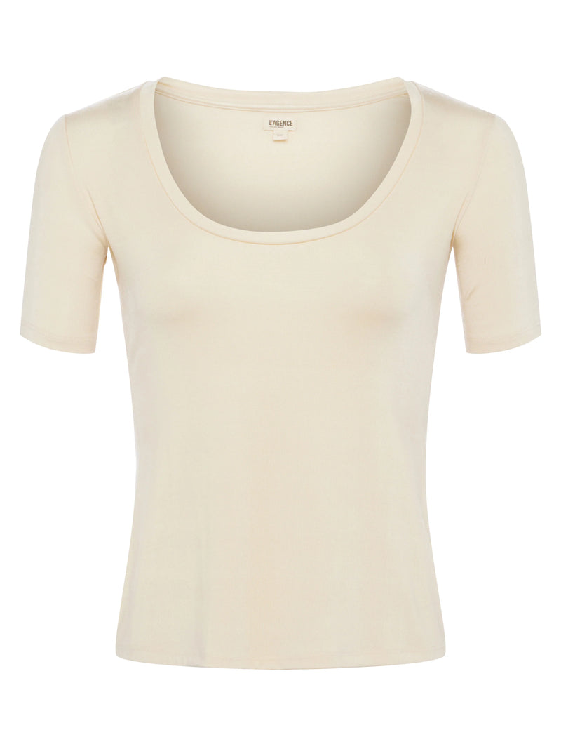 Felice Ss Deep U-neck Tee (9354081534257)