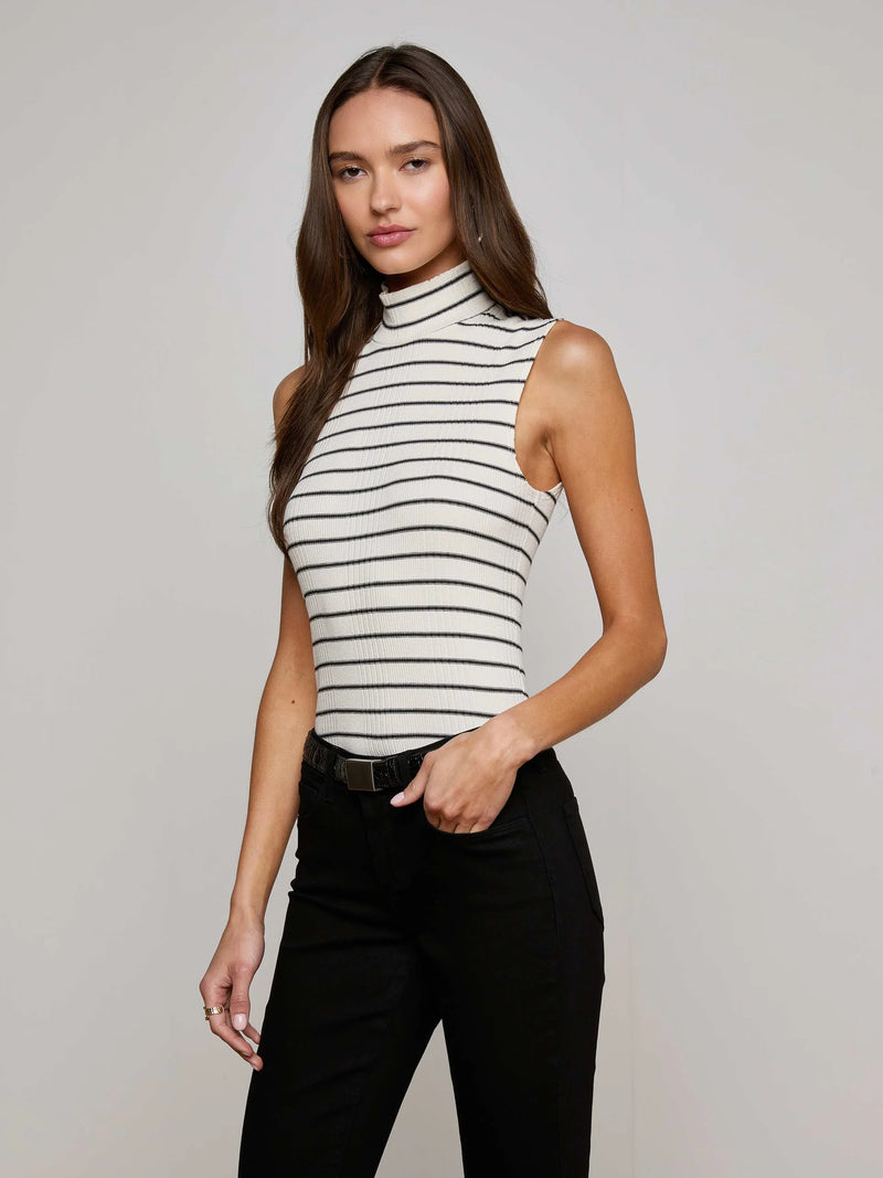 L'AGENCE ROSIE SLEEVELESS MOCK NECK TOP