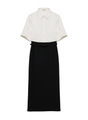 SIMKHAI ALVERA SHORT SLEEVE SHIRT MIDI DRESS