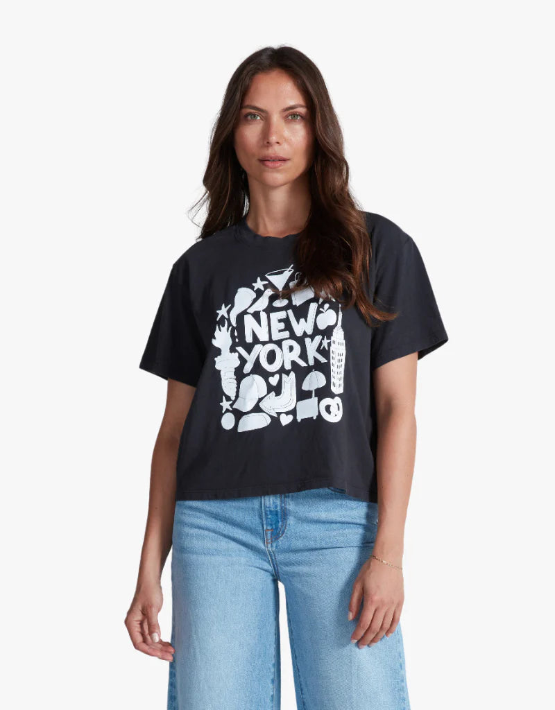 ANINE BING SHRUNKEN BOY TEE PRINTED (10163725173041)