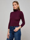 L'AGENCE KAMDYN CROP MOCK NECK