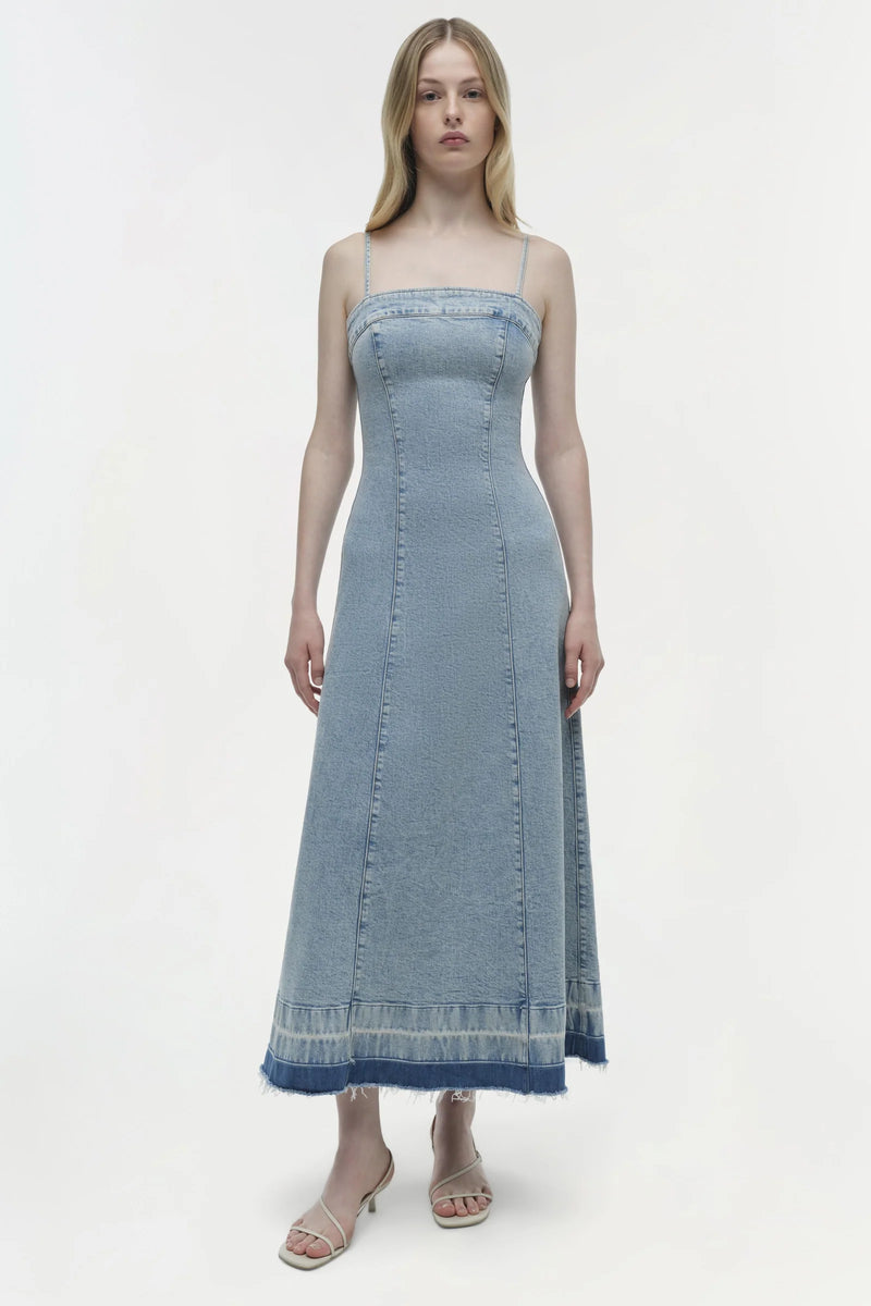 SIMKHAI CLARISSA DENIM DRESS (10037388837169)