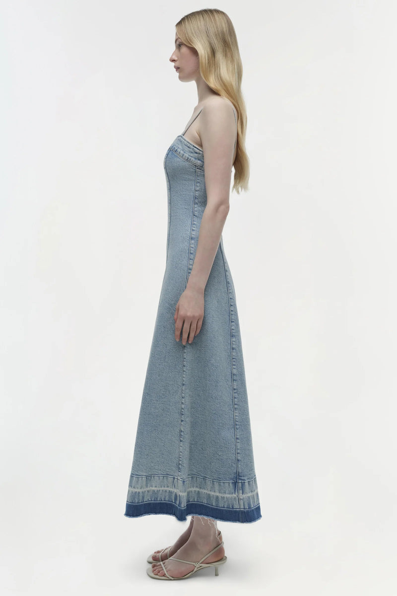 SIMKHAI CLARISSA DENIM DRESS (10037388837169)