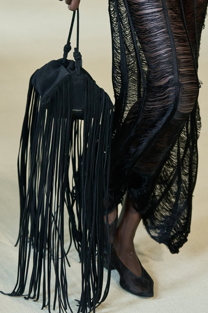 ALTUZARRA ORIGAMI WITH FRINGE MINI BAG