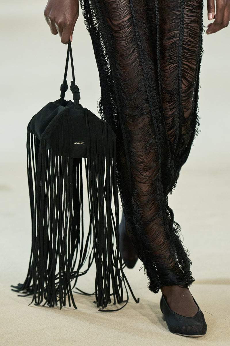 ALTUZARRA ORIGAMI WITH FRINGE MINI BAG