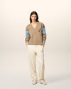 AMI COLLEGE VNECK SWEATER