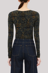 ULLA JOHNSON ARIS JERSEY LONG SLEEVE U-NECK TOP