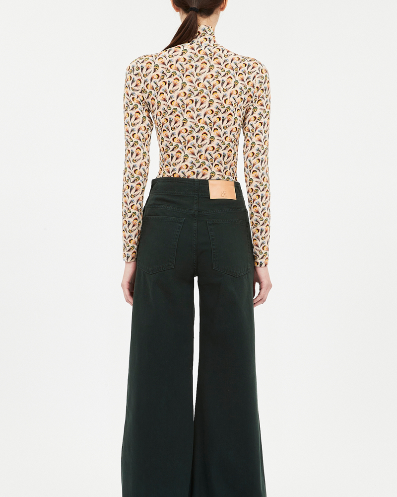ULLA JOHNSON AURELIA JERSEY LONG SLEEVE TURTLENECK TOP