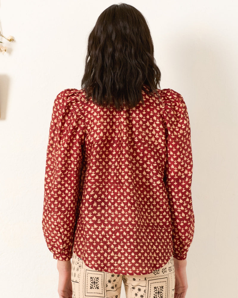 ALIX OF BOHEMIA ANNABEL MAHOGANY BHUTTI SHIRT