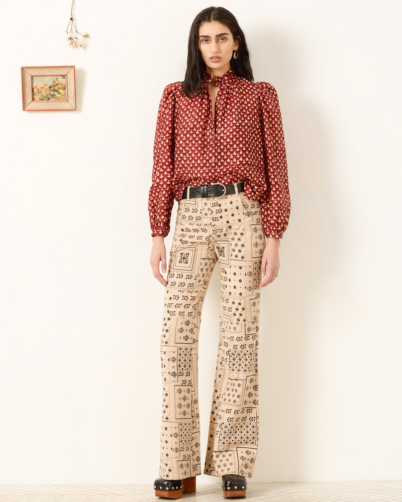 ALIX OF BOHEMIA ANNABEL MAHOGANY BHUTTI SHIRT