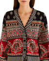 FARM RIO AINIKA LOVE COCONUT GROOVE KNIT CARDIGAN