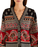 FARM RIO AINIKA LOVE COCONUT GROOVE KNIT CARDIGAN