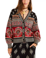 FARM RIO AINIKA LOVE COCONUT GROOVE KNIT CARDIGAN
