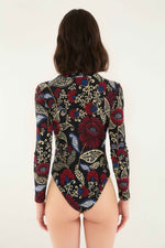 FARM RIO VALENTINA BLACK JERSEY BODYSUIT