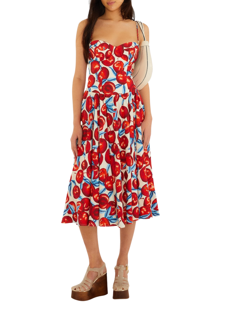 FARM RIO CHERRY BLOSSOM SLEEVELESS MIDI DRESS – Shop-Skirt