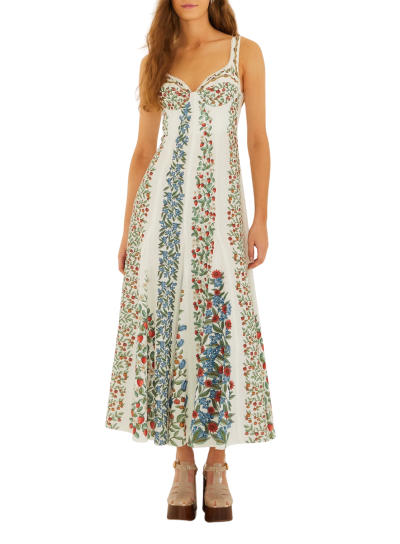 knee length dresses for ladies Forest Soul Off-White Maxi Dress  FARM Rio