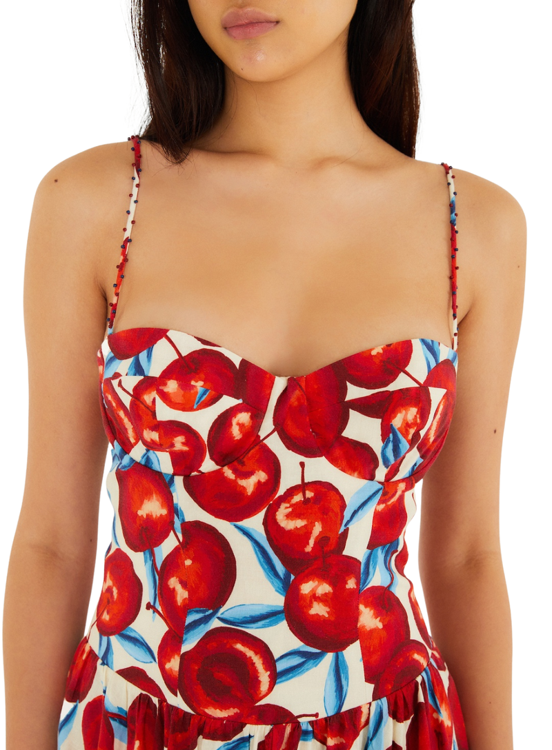 FARM RIO CHERRY BLOSSOM SLEEVELESS MIDI DRESS – Shop-Skirt