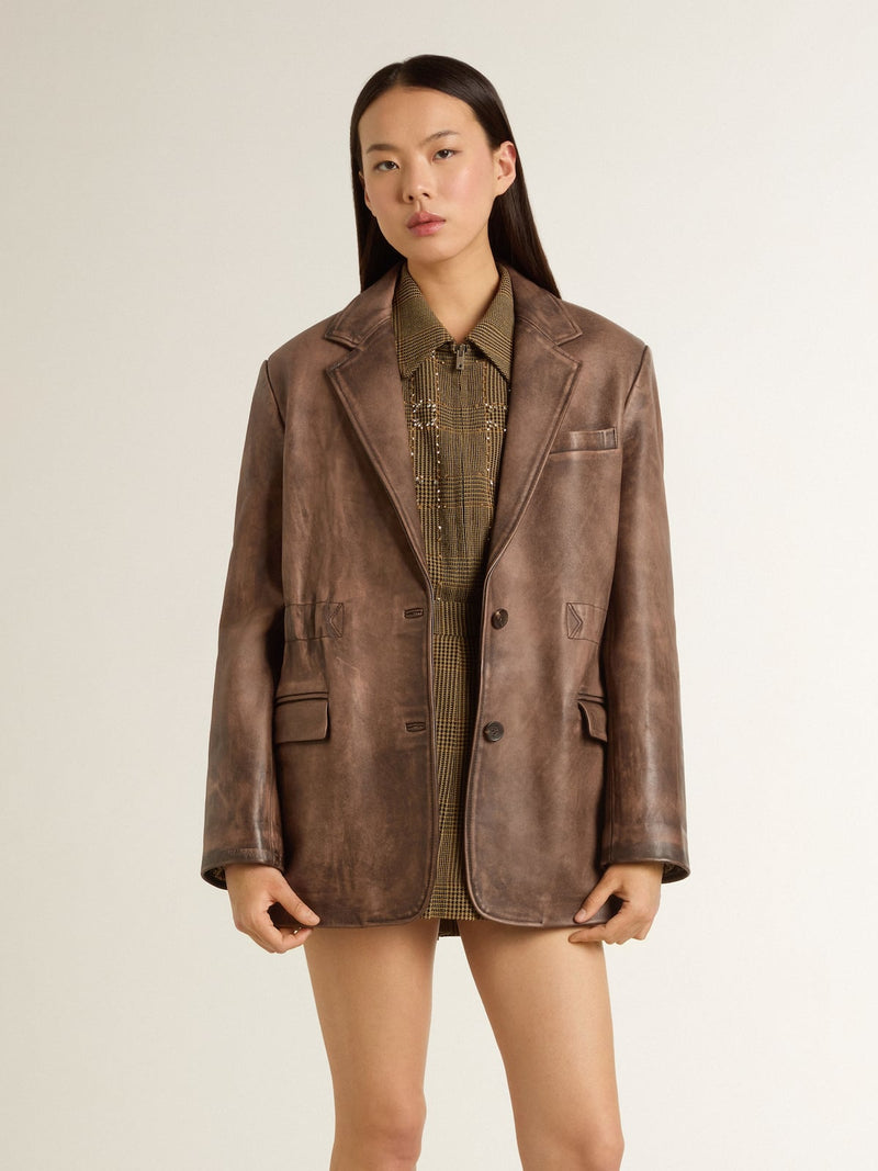 GOLDEN GOOSE ZIPPED BOMBER WITH POCKETS