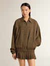 GOLDEN GOOSE ZIPPED BOMBER WITH POCKETS
