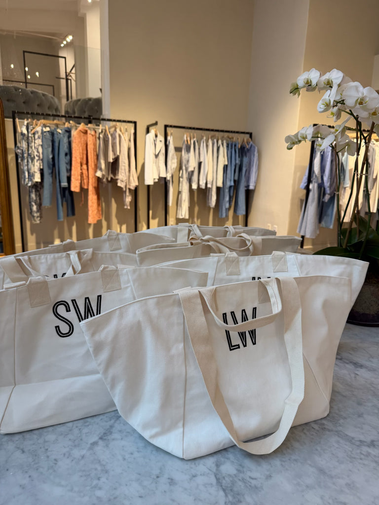 Skirt Tote with Personalized Monogram