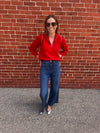AUTUMN CASHMERE RIBBED 1/4 ZIP SWEATER (10194940428593)