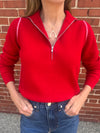 AUTUMN CASHMERE RIBBED 1/4 ZIP SWEATER (10194940428593)