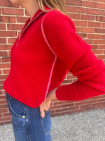 AUTUMN CASHMERE RIBBED 1/4 ZIP SWEATER (10194940428593)